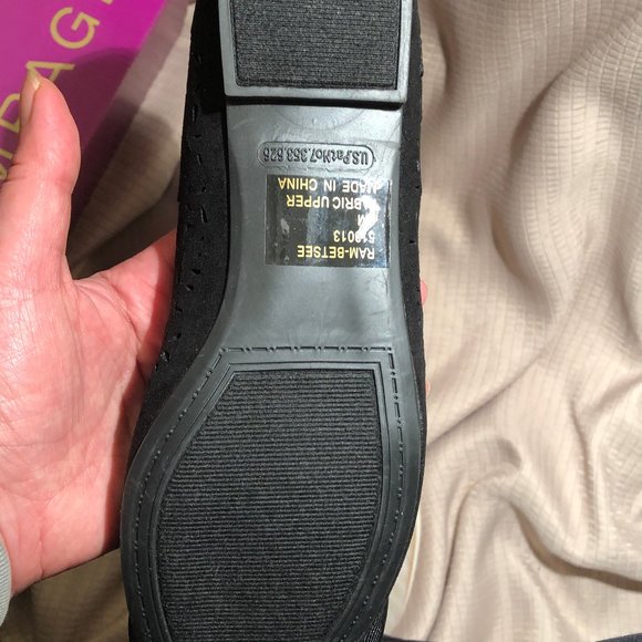 Rampage black flat shoes with bow, fabric, 8M - Picture 6 of 6